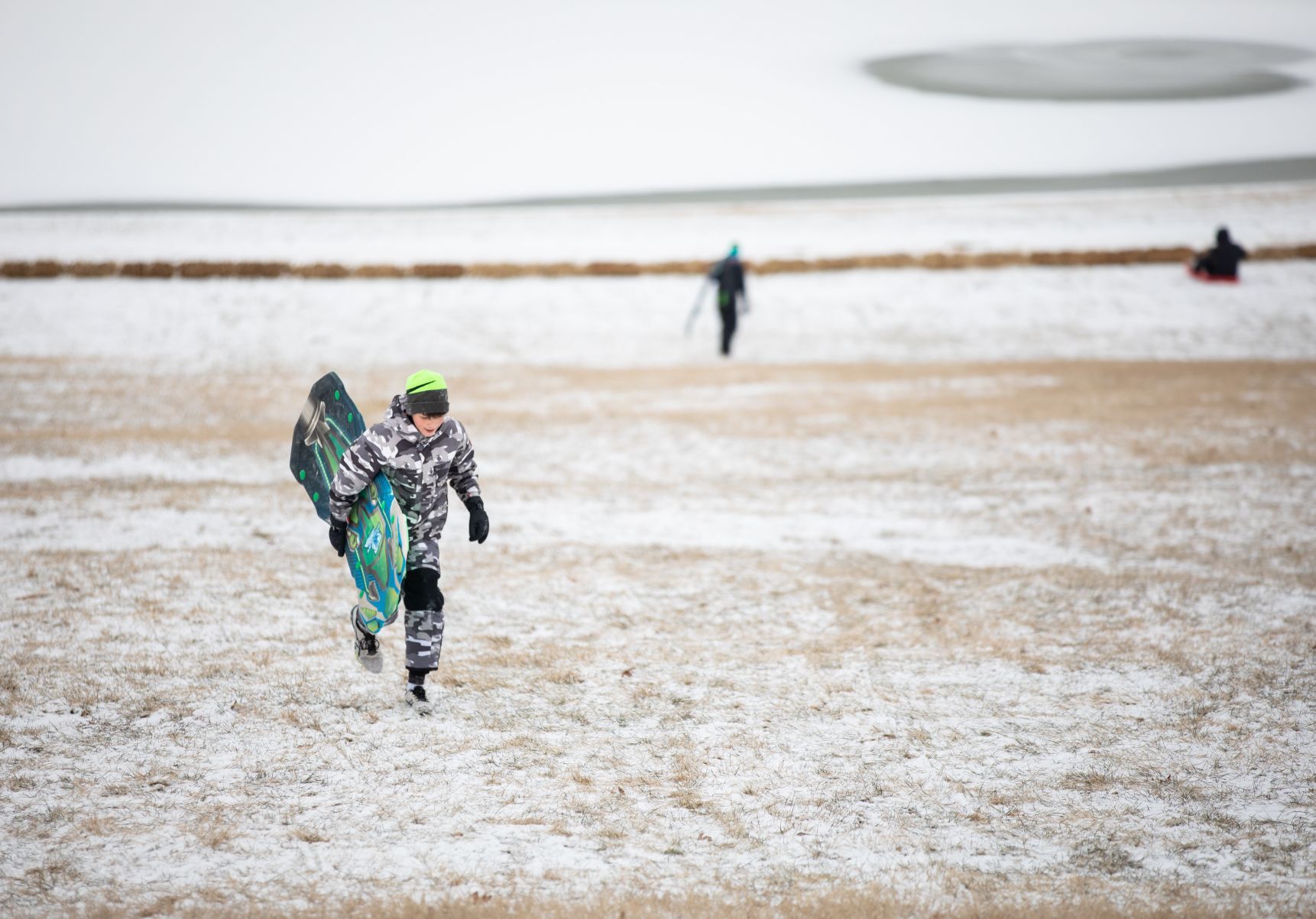 Sledding at Art Hill